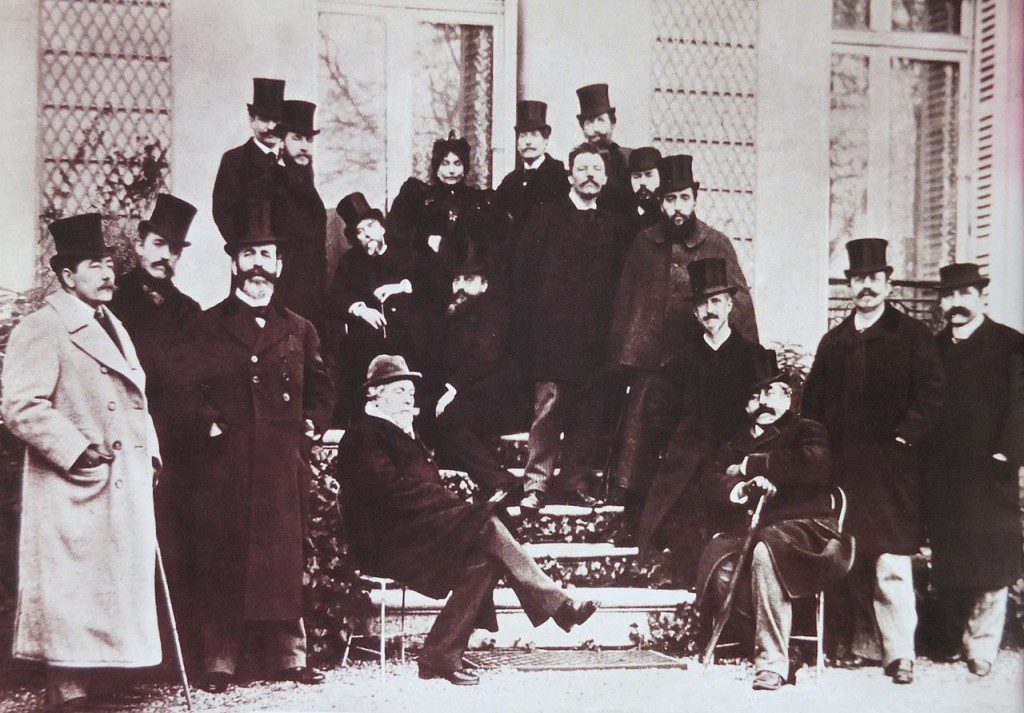 Sur le perron d'Edmond de Goncourt