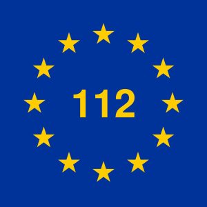 European flag with 112